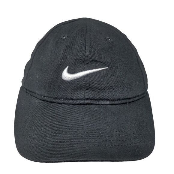Nike Boy's Strapback Hat Black Size Child Embroidered Swoosh Logo - Picture 1 of 8